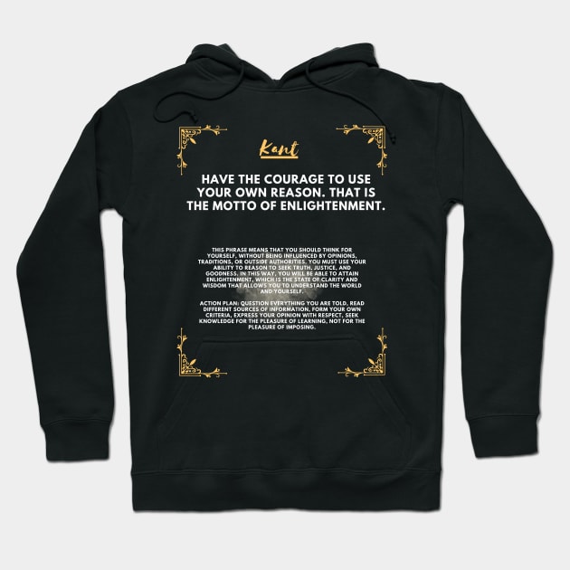 The value of one’s own reason and the motto of enlightenment according to Kant Hoodie by CachoGlorious